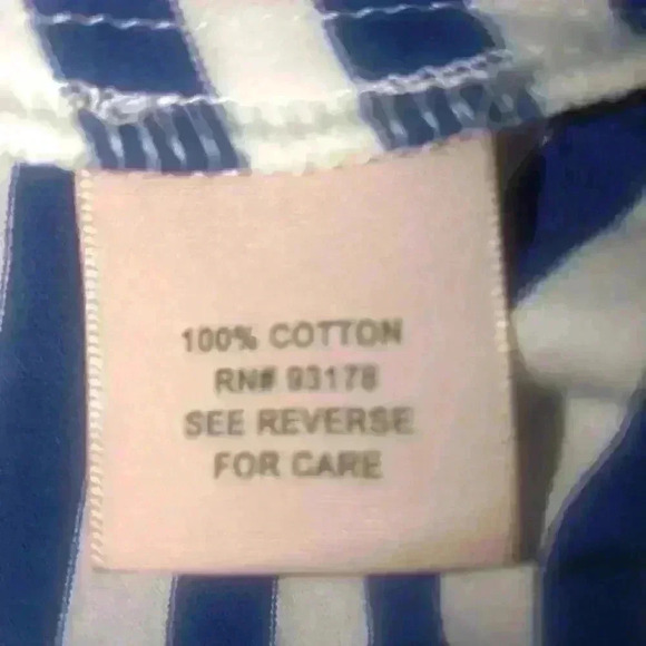 Philosophy Striped Blue and White Cotton Dress Small - Picture 2 of 4